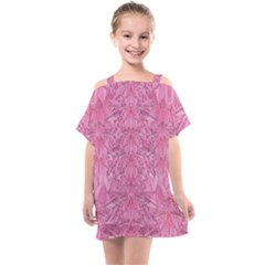 Flowers Decorative Ornate Color Kids  One Piece Chiffon Dress by pepitasart