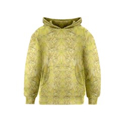 Flowers Decorative Ornate Color Yellow Kids  Pullover Hoodie by pepitasart