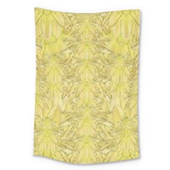 Flowers Decorative Ornate Color Yellow Large Tapestry by pepitasart