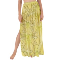 Flowers Decorative Ornate Color Yellow Maxi Chiffon Tie-up Sarong by pepitasart