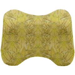 Flowers Decorative Ornate Color Yellow Head Support Cushion by pepitasart