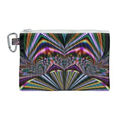 Abstract Art Artwork Fractal Design Canvas Cosmetic Bag (large) by Pakrebo