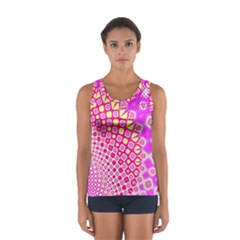 Digital Arts Fractals Futuristic Pink Sport Tank Top  by Pakrebo