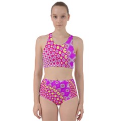 Digital Arts Fractals Futuristic Pink Racer Back Bikini Set by Pakrebo