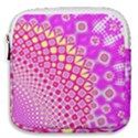 Digital Arts Fractals Futuristic Pink Mini Square Pouch View1