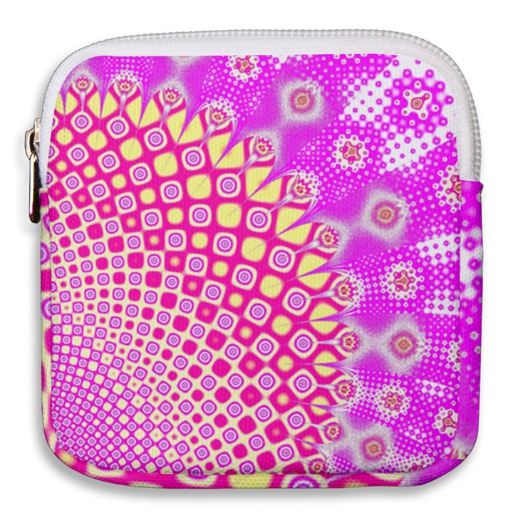 Digital Arts Fractals Futuristic Pink Mini Square Pouch