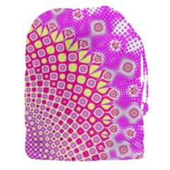 Digital Arts Fractals Futuristic Pink Drawstring Pouch (xxxl)