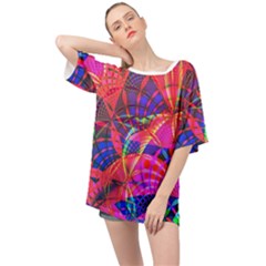 Design Background Concept Fractal Oversized Chiffon Top