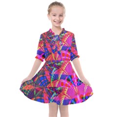 Design Background Concept Fractal Kids  All Frills Chiffon Dress by Pakrebo