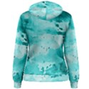 Watercolor Splatter Aqua Women s Pullover Hoodie View2