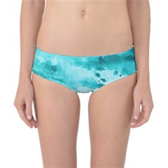 Watercolor Splatter Aqua Classic Bikini Bottoms