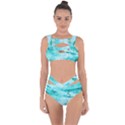 Watercolor Splatter Aqua Bandaged Up Bikini Set  View1