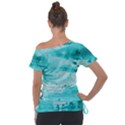 Watercolor Splatter Aqua Tie-Up Tee View2