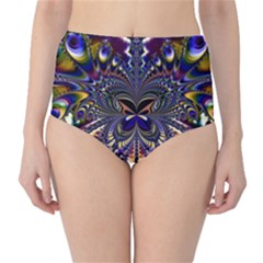 Abstract Art Artwork Fractal Design Art Pattern Classic High-waist Bikini Bottoms by Pakrebo