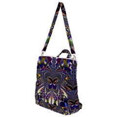 Abstract Art Artwork Fractal Design Art Pattern Crossbody Backpack by Pakrebo