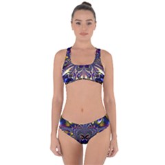 Abstract Art Artwork Fractal Design Art Pattern Criss Cross Bikini Set by Pakrebo