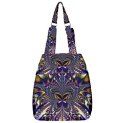 Abstract Art Artwork Fractal Design Art Pattern Center Zip Backpack by Pakrebo