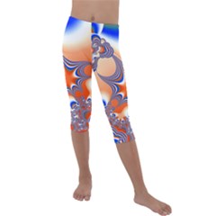 Abstract Art Artwork Fractal 2 Kids  Lightweight Velour Capri Leggings  by Pakrebo