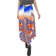 Abstract Art Artwork Fractal 2 Velour Split Maxi Skirt by Pakrebo