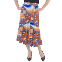 Abstract Art Artwork Fractal 2 Midi Mermaid Skirt