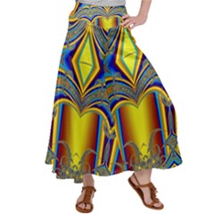 Abstract Art Design Digital Art Satin Palazzo Pants by Pakrebo