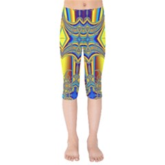 Abstract Art Design Digital Art Kids  Capri Leggings  by Pakrebo