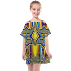 Abstract Art Design Digital Art Kids  One Piece Chiffon Dress