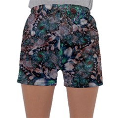 Art Artwork Fractal Digital Art Floral Sleepwear Shorts by Pakrebo