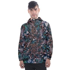 Art Artwork Fractal Digital Art Floral Men s Front Pocket Pullover Windbreaker