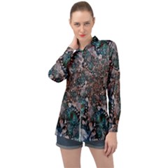 Art Artwork Fractal Digital Art Floral Long Sleeve Satin Shirt