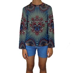 Abstract Abstract Art Artwork Star Kids  Long Sleeve Swimwear by Pakrebo