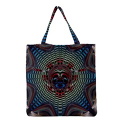 Abstract Abstract Art Artwork Star Grocery Tote Bag by Pakrebo