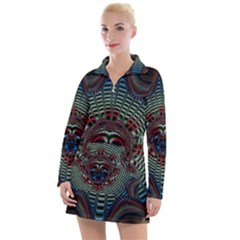 Abstract Abstract Art Artwork Star Women s Long Sleeve Casual Dress by Pakrebo