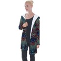 Abstract Abstract Art Artwork Star Longline Hooded Cardigan View1