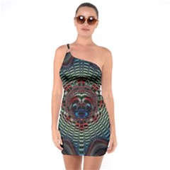 Abstract Abstract Art Artwork Star One Soulder Bodycon Dress by Pakrebo