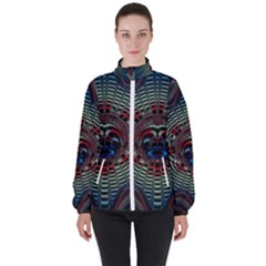 Abstract Abstract Art Artwork Star Women s High Neck Windbreaker by Pakrebo