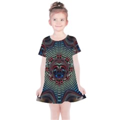 Abstract Abstract Art Artwork Star Kids  Simple Cotton Dress by Pakrebo