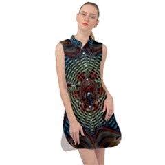 Abstract Abstract Art Artwork Star Sleeveless Shirt Dress