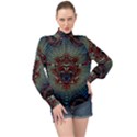 Abstract Abstract Art Artwork Star High Neck Long Sleeve Chiffon Top View1