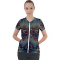 Abstract Abstract Art Artwork Star Short Sleeve Zip Up Jacket View1