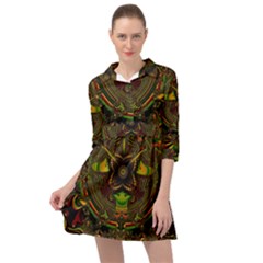 Fractal Art Artwork Design Mini Skater Shirt Dress