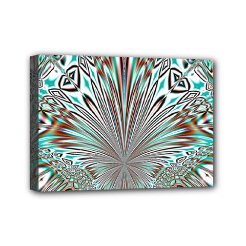 Crystal Design Crystal Pattern Glass Mini Canvas 7  X 5  (stretched)