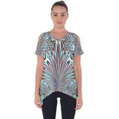 Crystal Design Crystal Pattern Glass Cut Out Side Drop Tee by Pakrebo