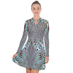 Crystal Design Crystal Pattern Glass Long Sleeve Panel Dress by Pakrebo