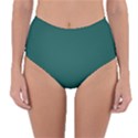 Teal Green Reversible High-Waist Bikini Bottoms View1