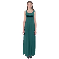 Teal Green Empire Waist Maxi Dress