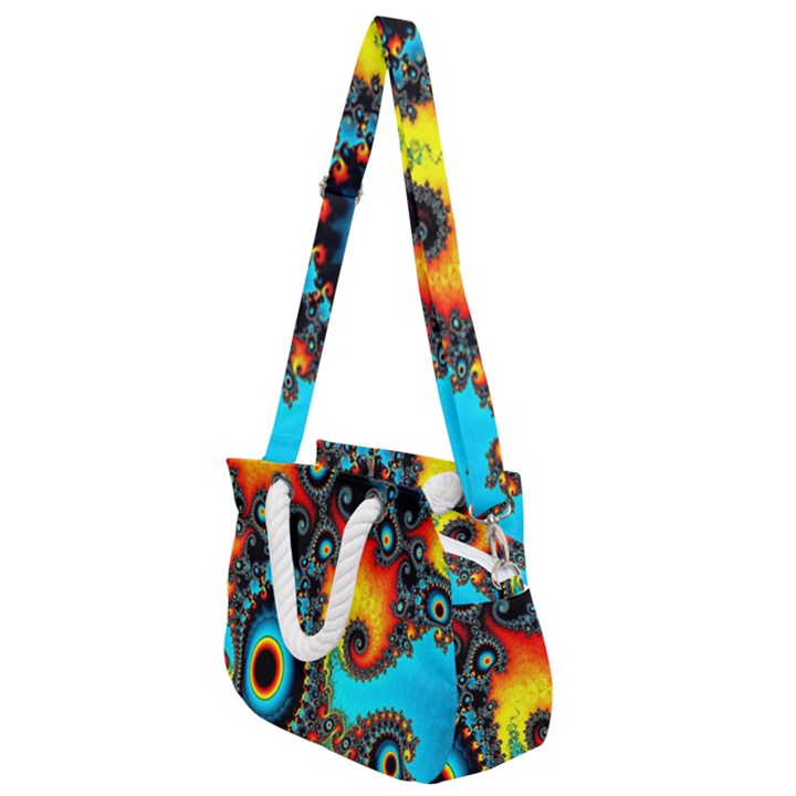 Artwork Fractal Digital Art Rope Handles Shoulder Strap Bag