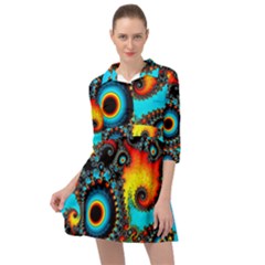 Artwork Fractal Digital Art Mini Skater Shirt Dress