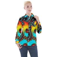 Artwork Fractal Digital Art Women s Long Sleeve Pocket Shirt