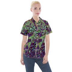 Background Design Art Artwork Women s Short Sleeve Pocket Shirt